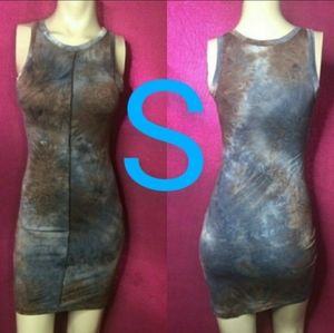 🆕Dusty Blue & Grey Tie Dye Bodycon Dress   Size S